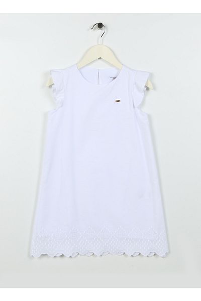 U.S. Polo Assn. Nell Brand - Απλό Λευκό Κοριτσίστικο Στάνταρ Φόρεμα