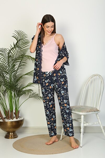 Tamay Boxer Üçlü Takım Pegasus Kumaş Çiçek Desenli