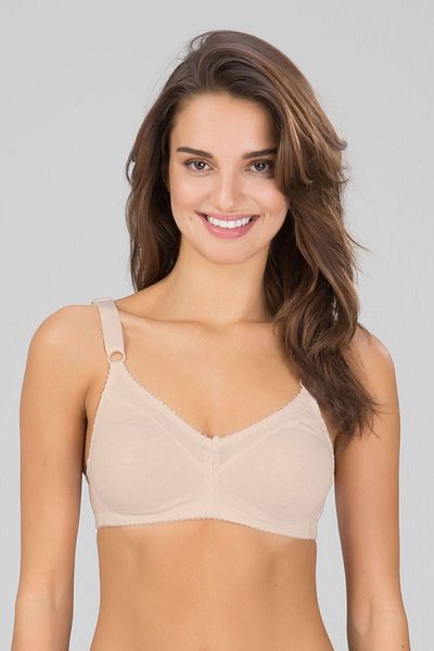 Kom Συσκευασία 3 Carol Cotton No Underwire σουτιέν Μαύρο και άσπρο δέρμα