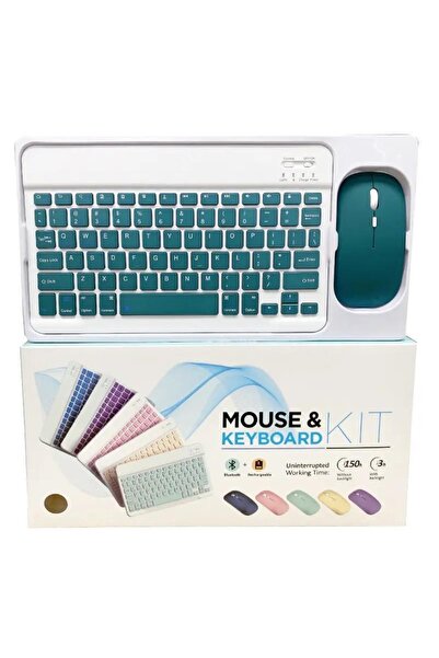 Alfa MEC Galaxy Tab A T510 T515 T517 Uyumlu Kablosuz Bluetooth Klavye Mouse+set