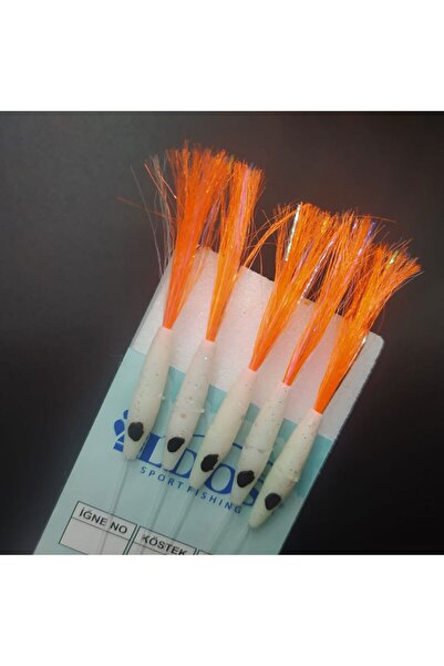 ALDOS Silikonlu Çapari (3 Adet) Çinekop, Palamut Çaparisi, Şeffaf Turuncu