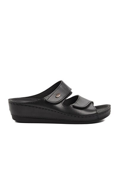 AYAKMOD 15.009 Чорні жіночі тапочки на підборах