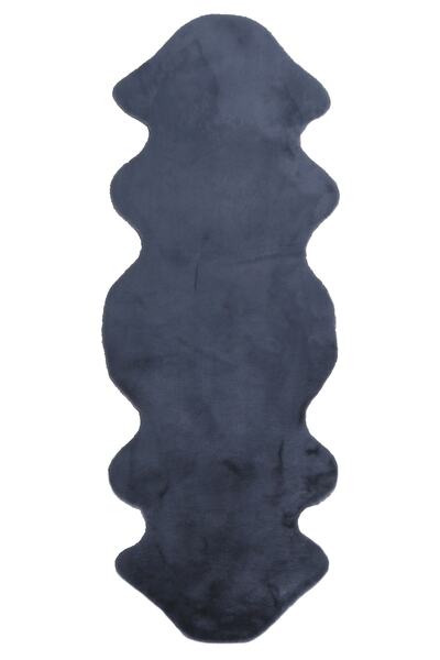 MYHOME HALI Yıkanabilir Yumuşak Rabbit Ikili Kuzu Post Halı Koyu Gri