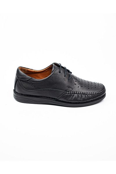 Polaris 106871 Black Leather Men's Casual Shoes