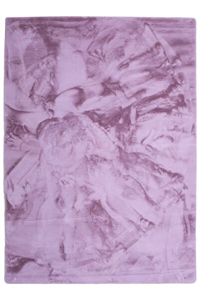 MYHOME HALI Yıkanabilir Yumuşak Rabbit Post Halı Gül Kurusu