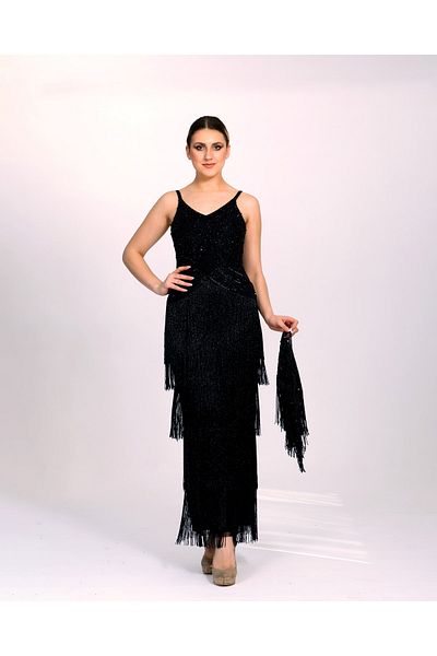 GATSBYLADY LONDON Tessa - Hand Embroidered, Jewelled Tassel Dress