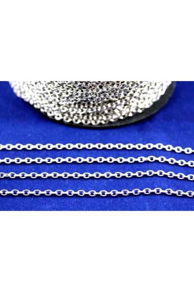 yfhobi 100 Metre ( 1 Makara ) - 0.60 Mm Düz Zincir, Kolye Zinciri, Takı Zinci...
