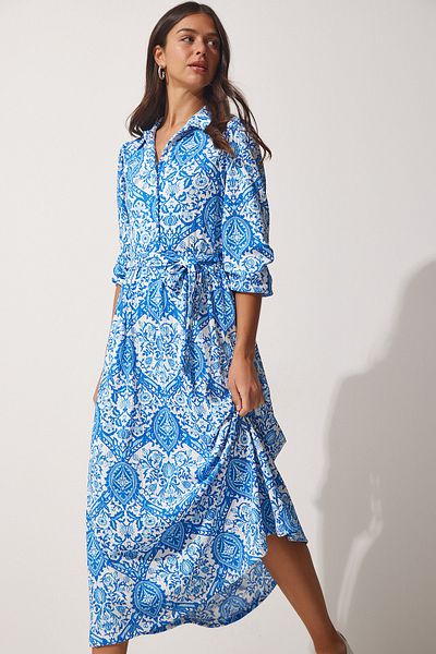 Happiness İstanbul Kleid - Blau - A-Linie