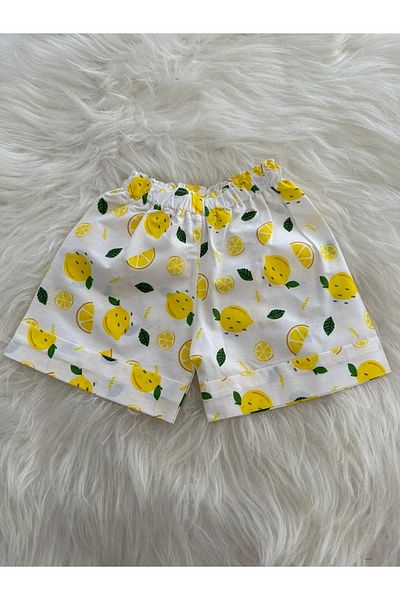 Moda Lina Pantaloni scurți cu model de fructe