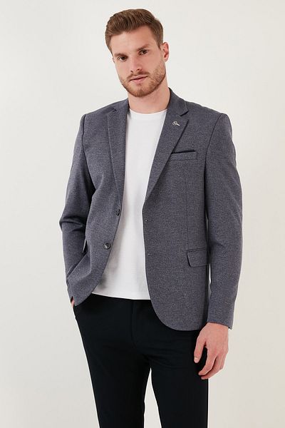 Buratti Slim Fit мъжко сако с 6 капки и двойна цепка Savue