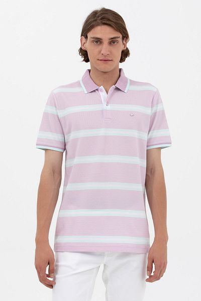 U.S. Polo Assn. Ανδρικό μπλουζάκι με γιακά πόλο μανόλια
