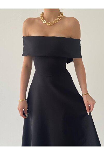 conconmoda Madanno Yaka Midi Boy Atlas Elbise