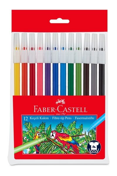Faber Castell Faber-castell Felt Tip 12 Colors Washable