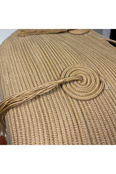MaVaux Puella Jute Straw Look Τσάντα παραλίας Τσάντα χειρολαβής γιούτας