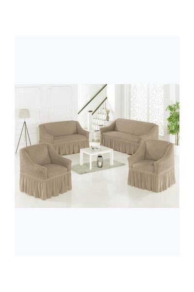 UYİNTİL Elastic Skirt Sofa Couch Cover (3+2+1+1)