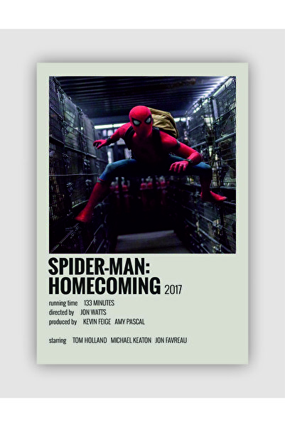 fırsatlar diyarı Spider-man: Homecoming Film Info Card Bilgi Kartı Duvar Posteri