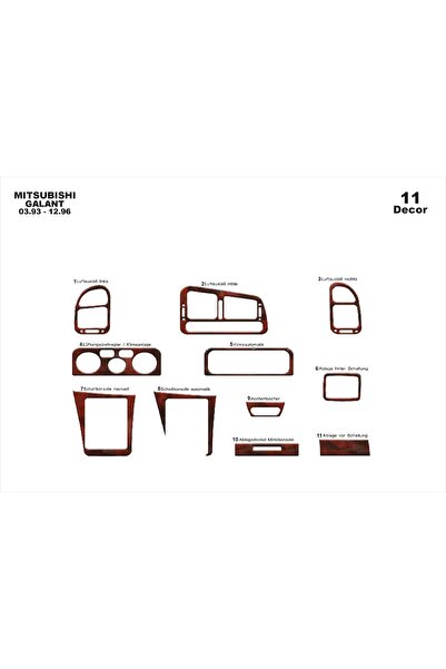 meriç cockpit design ميريك® ميتسوبيشي جالانت غطاء الطوربيد الأمامي باللون الأ...