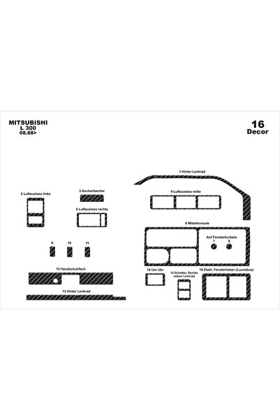 meriç cockpit design ميريتش ®   ميتسوبيشي L300 توربيدو أمامي مطلي أسود لامع 1...