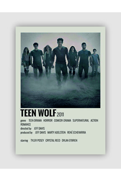 fırsatlar diyarı Teen Wolf Film Info Card Bilgi Kartı Duvar Posteri