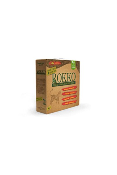 Rokko Pet Food's Rokko Doğal Topaklanan Mısır Koçanı Lifli Kedi Kumu 8 Lt.