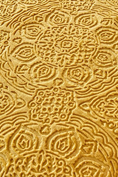 Karaca Home Scala Mustard Double Embosy Blanket