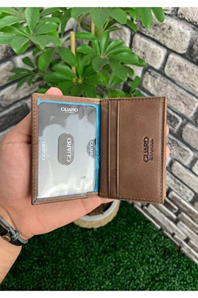 GUARD Коричневий шкіряний античний картка