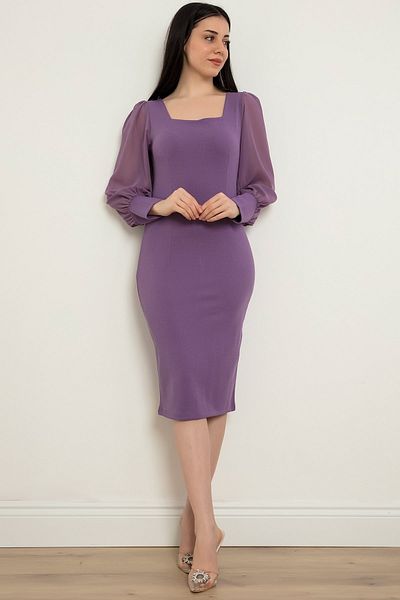 PULLIMM Rochie din șifon cu mâneci 13389