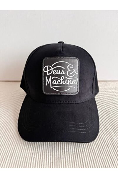 CosmoOutlet Deux Ex Machina Adjustable Unisex Black Hat with Removable Logo