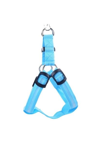 TechTic Led Işıklı Kedi Köpek Göğüs Tasması Küçük Irk Harness Air Mash Evcil Hayvan Ayarlanabilir Tasma