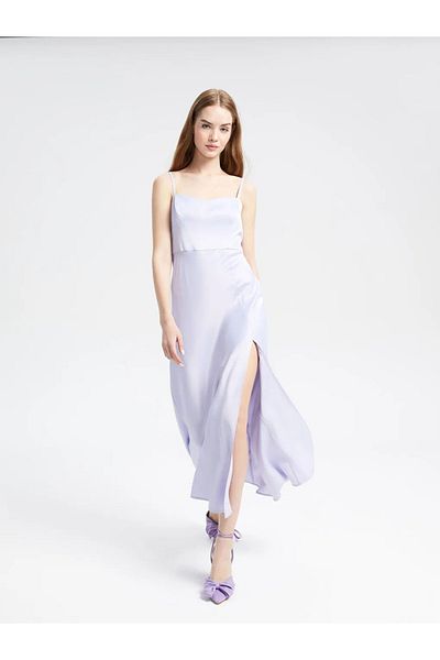 LC Waikiki Γυναικείο φόρεμα Xsıde Sweetheart λαιμόκοψη ίσιο λουράκι από σατέν