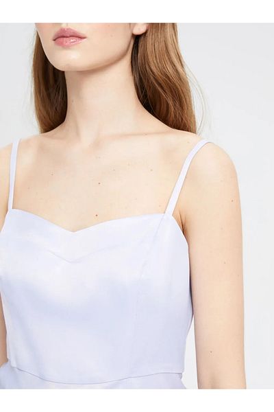 LC Waikiki Γυναικείο φόρεμα Xsıde Sweetheart λαιμόκοψη ίσιο λουράκι από σατέν