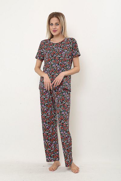 ÇAĞ MODA Set de pijamale de damă cu mânecă scurtă, tricotată din viscoză