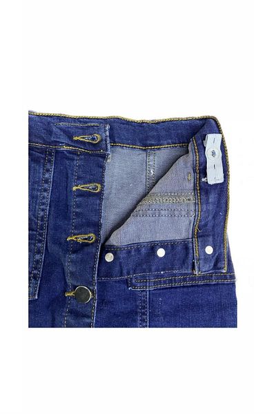 minny max Fustă clopot din denim pentru fete cu talie elastică