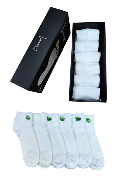 Leement socks Ανδρικές κάλτσες από μπαμπού χωρίς ραφές 6 ζευγαριών κοντά μποτάκια πάνω από πλεκτό Lacoste ποιότητας