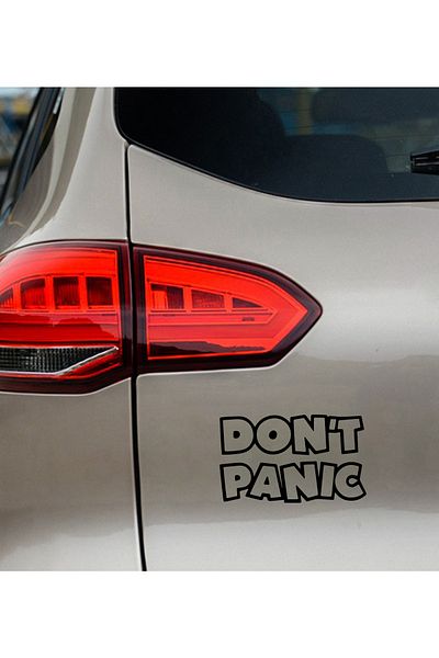 MegaSticker Nu panică Autocolant pentru mașină, motocicletă, cască, laptop, parbriz 14x8 cm