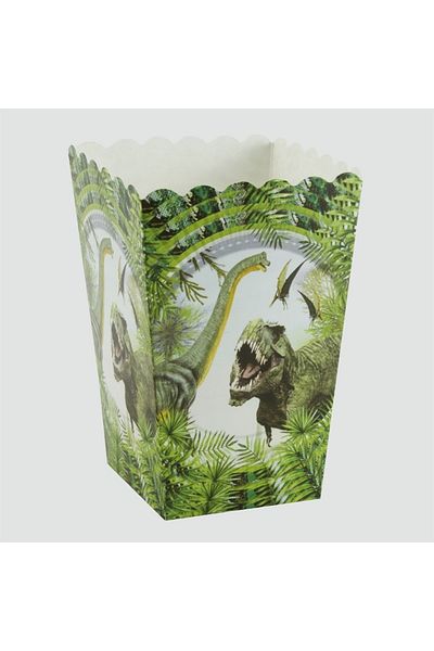 feryal Dinosaur Patterned 7*13 Corn Box - 10 Pieces