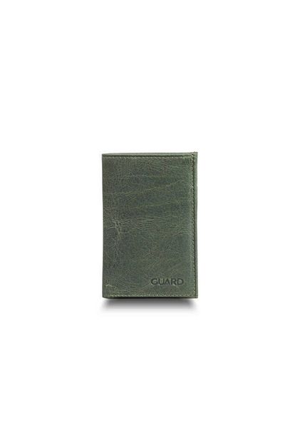 GUARD Men's Thin Mini Leather Wallet - Antique Green