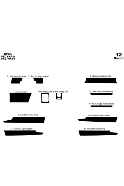 meriç cockpit design ميريتش ®   أوبل فيكترا A توريد أمامي مطلي باللون الأسود ...