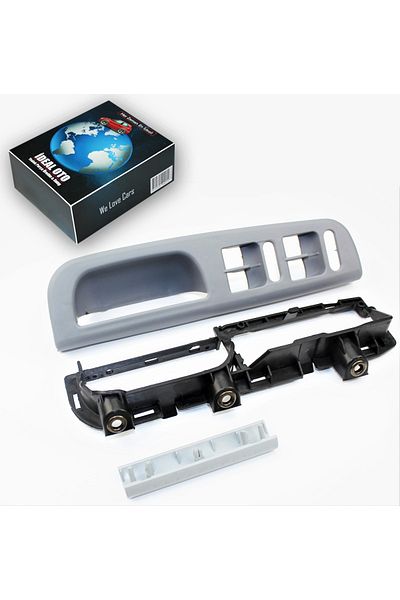 İDEAL OTOMOTİV Vw Passat B5 Gray Door Handle Glass Button Frame Cover Set (4-Door Vehicles) 3b1867179c 3b1867171e
