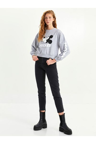 LC Waikiki Magas derekú Mom Fit Pocket részletes női Jean nadrág