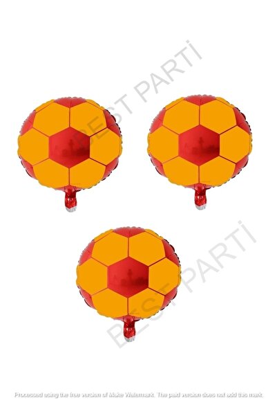 BEST PARTİ DOĞUM GÜNÜ PARTİ SÜSLERİ Sarı Kırmızı Futbol Topu Folyo Folyo Balo...