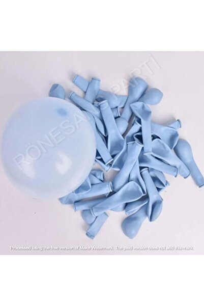 RÖNESANS PARTİ Makaron 6 Inç Mavi Balon 50 Adet