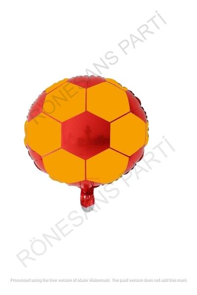 Generic Brand Yellow Red Football Ball Foil Foil Balloon 45 Cm 1 Piece