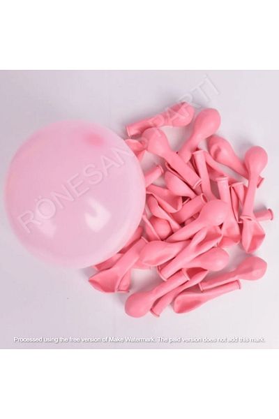 RÖNESANS PARTİ 6 Inch Pink Macaron and 50 Balloons Kit