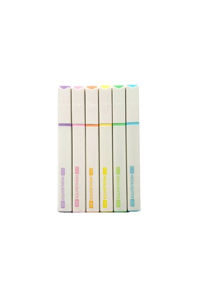 KRAF Flat Body Marking Pen Set Vibrant Colors 6 Pieces