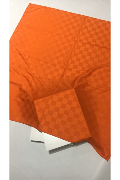 Onur وشاح منقوش من الساتان القطني - برتقالي