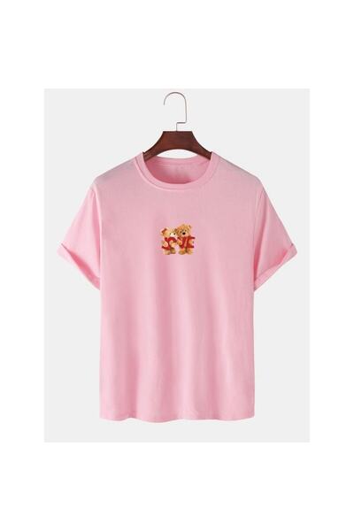 blausee wear Μπλουζάκι Love Bear με τύπωμα Design oversized Μπλουζάκι με φαρδιά εφαρμογή