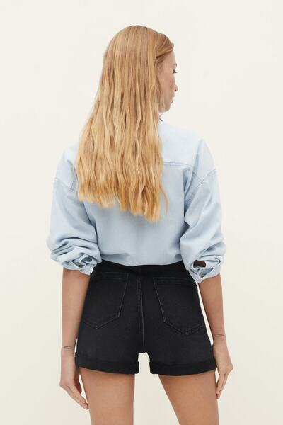 Stradivarius Slim Fit Mom Şort