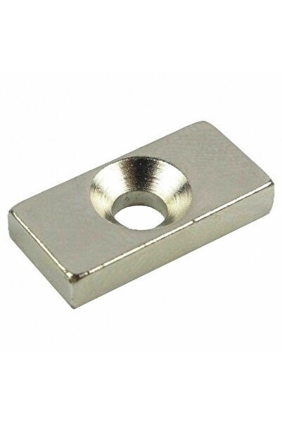 Hdg 1 Adet Havşa Delikli Neodyum Mıknatıs Magnet 20x10x5 D10/d5 Mm - Vida Atı...