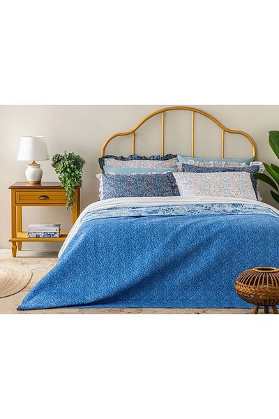 English Home Peaceful Garden Single Multi-Purpose Cover 160x220 vm Blue